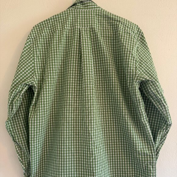 L.L. Bean Green Gingham/Check Long Sleeve Size Large Used - Picture 2 of 4